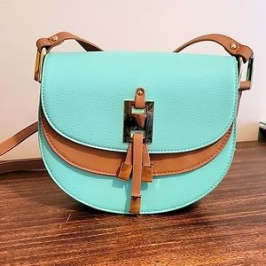 Turquoise Faux Leather Purse